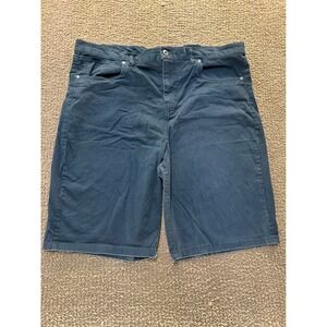 Paperdenim&cloth Mens Navy Blue Chino Shorts Size 38 Cotton Stretch Casual 5 Pkt